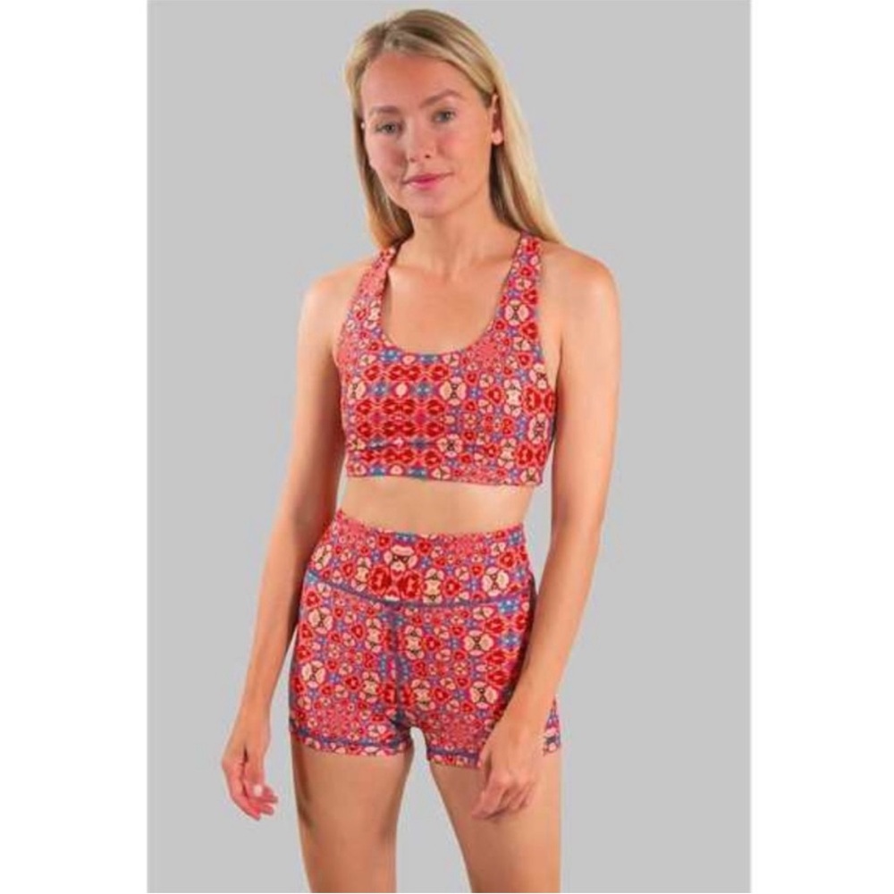 Wolven Fractal High Waisted Shorts Size S